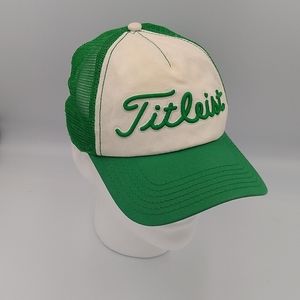 Titleist Golf Hat Adult Mesh Green white cap